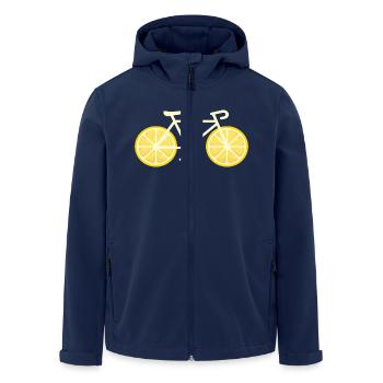 Bicycle Lemon Gift - Men’s Recycled Softshell Jacket by Stanley/Stella - navy - Front - AI Model Male 185 light (185cm)