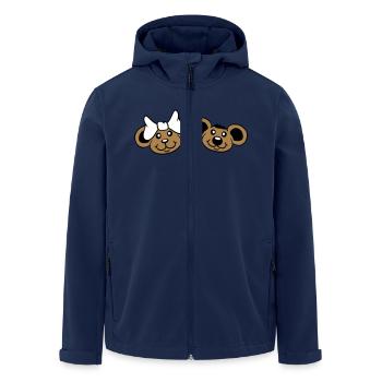 2 Mice Couple Two In Love Valentine's Day Wife Man - Men’s Recycled Softshell Jacket by Stanley/Stella - navy - Front - AI Model Male 185 light (185cm)
