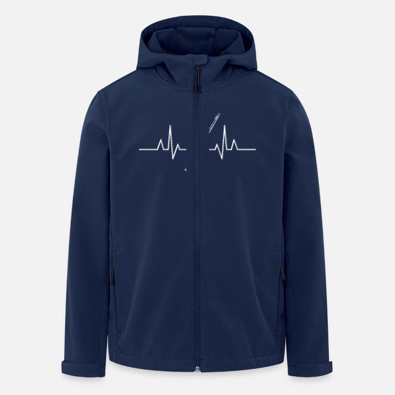 Flute Heartbeat Flute - Men’s Recycled Softshell Jacket by Stanley/Stella - navy