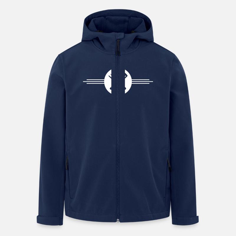 Grill Besteck Symbol - Recycelte Männer Softshell-Jacke von Stanley/Stella - Navy