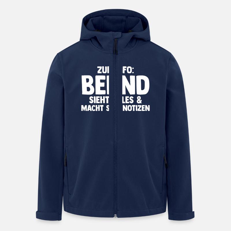 Bernd - Men’s Recycled Softshell Jacket by Stanley/Stella - navy