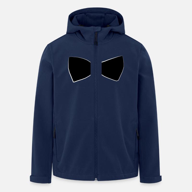 Faux noeud papillon noir - Veste softshell homme en polyester recyclé Stanley/Stella - marine
