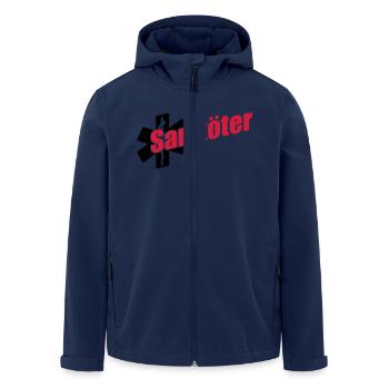 Sanitöter - Recycelte Männer Softshell-Jacke von Stanley/Stella - Navy - Vorne - AI Model Male 185 light (185cm)