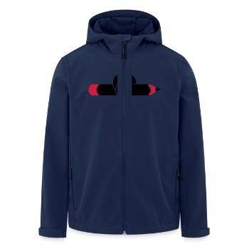 Knoten im Bleistift / pencil 'n knot (2c) - Recycelte Männer Softshell-Jacke von Stanley/Stella - Navy - Vorne - AI Model Male 185 light (185cm)