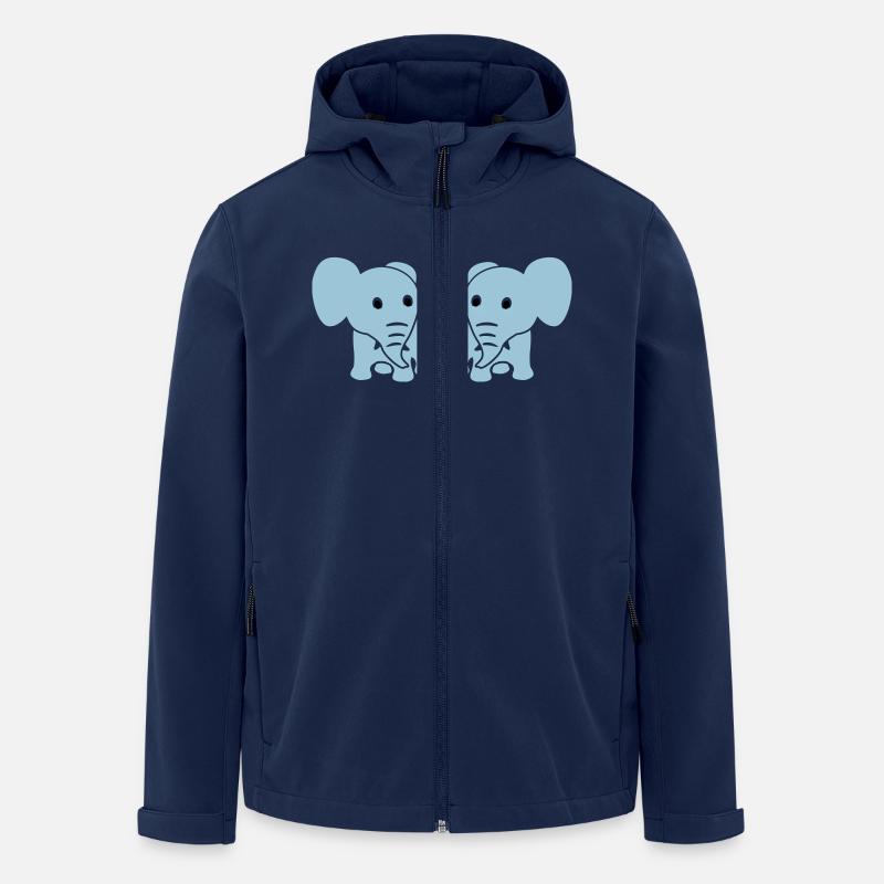 Elephants in Love - Men’s Recycled Softshell Jacket by Stanley/Stella - navy