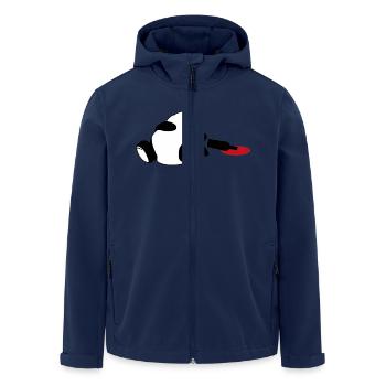 ours panda ivre - Veste softshell homme en polyester recyclé Stanley/Stella - marine - Devant - AI Model Male 185 light (185cm)