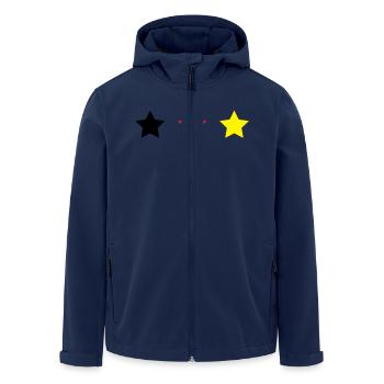 Deutschland Sterne - Recycelte Männer Softshell-Jacke von Stanley/Stella - Navy - Vorne - AI Model Male 185 light (185cm)