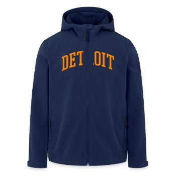Detroit Michigan - Recycelte Männer Softshell-Jacke von Stanley/Stella - Navy - Vorne - AI Model Male 185 light (185cm)