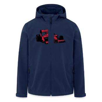 2c - Recycelte Männer Softshell-Jacke von Stanley/Stella - Navy - Vorne - AI Model Male 185 light (185cm)