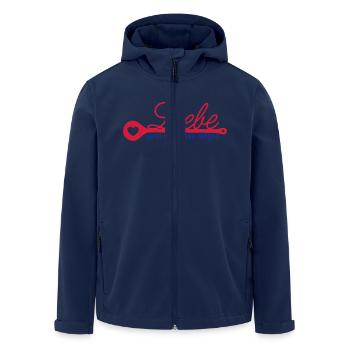 Magen Liebe - Recycelte Männer Softshell-Jacke von Stanley/Stella - Navy - Vorne - AI Model Male 185 light (185cm)
