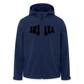 Schach - Recycelte Männer Softshell-Jacke von Stanley/Stella - Navy - Vorne - AI Model Male 185 light (185cm)