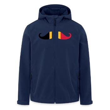Drapeau de la Belgique - Mosutache - Veste softshell homme en polyester recyclé Stanley/Stella - marine - Devant - AI Model Male 185 light (185cm)