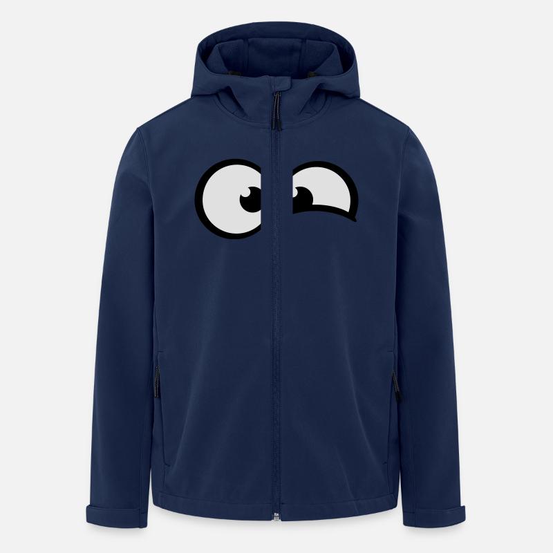Anxious comic eyes - Men’s Recycled Softshell Jacket by Stanley/Stella - navy