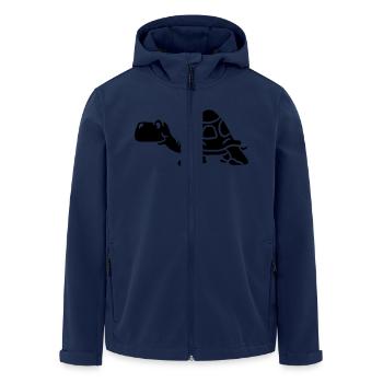 Old small cartoon black turtle - Men’s Recycled Softshell Jacket by Stanley/Stella - navy - Front - AI Model Male 185 light (185cm)