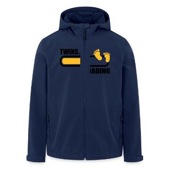 Zwillinge - Recycelte Männer Softshell-Jacke von Stanley/Stella - Navy - Vorne - AI Model Male 185 light (185cm)