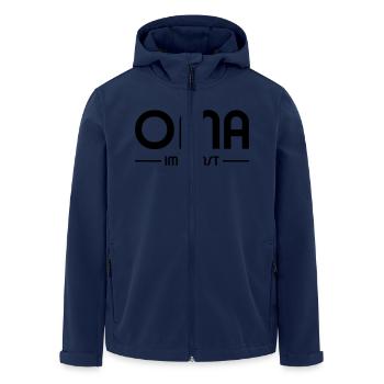 Oma im Dienst - Recycelte Männer Softshell-Jacke von Stanley/Stella - Navy - Vorne - AI Model Male 185 light (185cm)