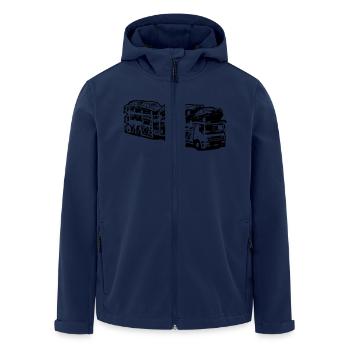 Truck LKW autotransporter - Recycelte Männer Softshell-Jacke von Stanley/Stella - Navy - Vorne - AI Model Male 185 light (185cm)