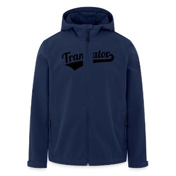 Translator - Men’s Recycled Softshell Jacket by Stanley/Stella - navy - Front - AI Model Male 185 light (185cm)