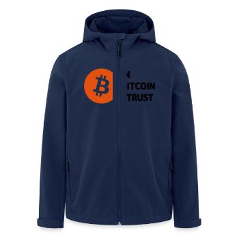 bitcoin - Recycelte Männer Softshell-Jacke von Stanley/Stella - Navy - Vorne - AI Model Male 185 light (185cm)
