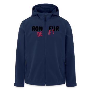 Ronfler / Ronfleur / Ronfleuse / Ronflement - Veste softshell homme en polyester recyclé Stanley/Stella - marine - Devant - AI Model Male 185 light (185cm)