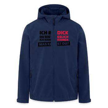 Ich bin dick, Du bist hässlich - Recycelte Männer Softshell-Jacke von Stanley/Stella - Navy - Vorne - AI Model Male 185 light (185cm)