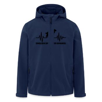 English Springer Spaniel - Recycelte Männer Softshell-Jacke von Stanley/Stella - Navy - Vorne - AI Model Male 185 light (185cm)