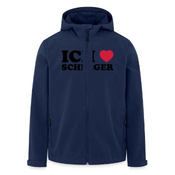 ICH LIEBE SCHLAGER - Recycelte Männer Softshell-Jacke von Stanley/Stella - Navy - Vorne - AI Model Male 185 light (185cm)
