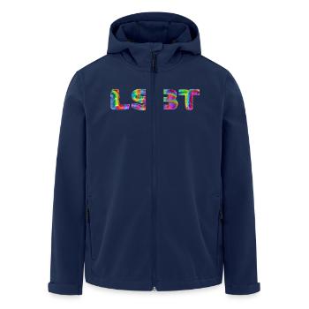 LGBT - Men’s Recycled Softshell Jacket by Stanley/Stella - navy - Front - AI Model Male 185 light (185cm)