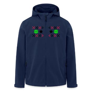 Winter Norway Pattern - Men’s Recycled Softshell Jacket by Stanley/Stella - navy - Front - AI Model Male 185 light (185cm)