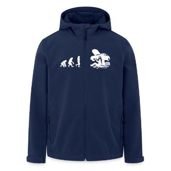 Handwerker Evolution Mechaniker - Recycelte Männer Softshell-Jacke von Stanley/Stella - Navy - Vorne - AI Model Male 185 light (185cm)