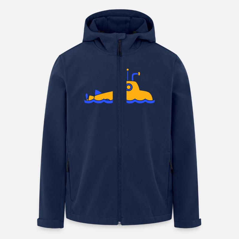 Surfaced Submarine Water Surface Dive - Men’s Recycled Softshell Jacket by Stanley/Stella - navy