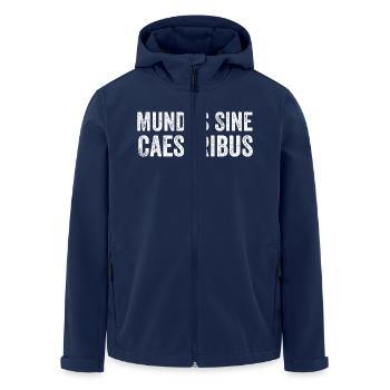 Mundus Sine Caesaribus Citation Latin - Veste softshell homme en polyester recyclé Stanley/Stella - marine - Devant - AI Model Male 185 light (185cm)
