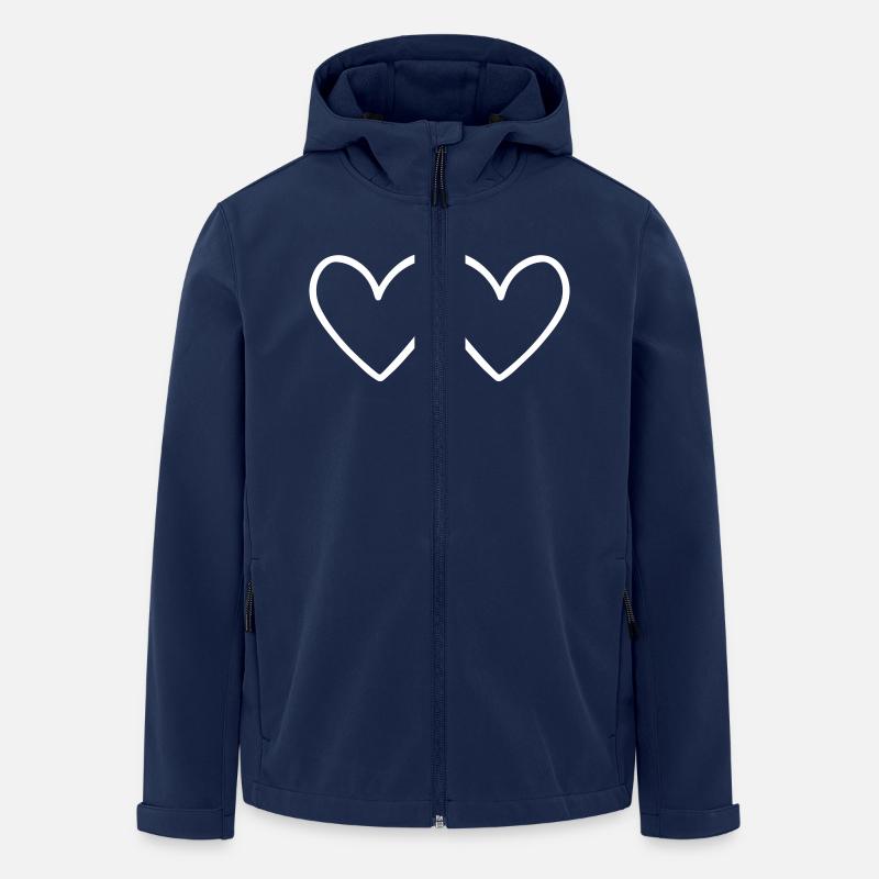 Herzen Liebe - Recycelte Männer Softshell-Jacke von Stanley/Stella - Navy
