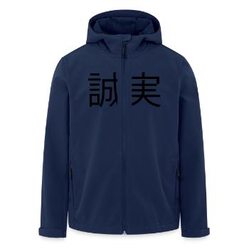 ehrlichkeit (japanisch) - Recycelte Männer Softshell-Jacke von Stanley/Stella - Navy - Vorne - AI Model Male 185 light (185cm)