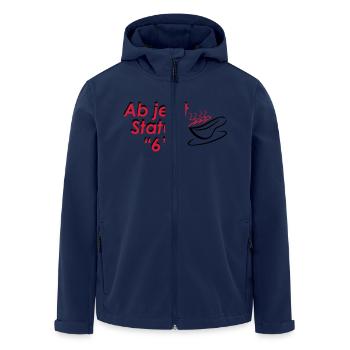 Rettungsdienst Tasse Status 6 (Außer Dienst) - Recycelte Männer Softshell-Jacke von Stanley/Stella - Navy - Vorne - AI Model Male 185 light (185cm)