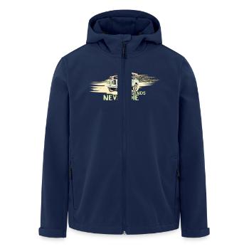LandRover Defender Serie - Recycelte Männer Softshell-Jacke von Stanley/Stella - Navy - Vorne - AI Model Male 185 light (185cm)