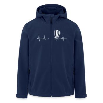 Hot air balloon - heartbeat - Men’s Recycled Softshell Jacket by Stanley/Stella - navy - Front - AI Model Male 185 light (185cm)