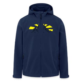 Drei Zinnen - Tre Cime - Tré Thìme oval - Recycelte Männer Softshell-Jacke von Stanley/Stella - Navy - Vorne - AI Model Male 185 light (185cm)