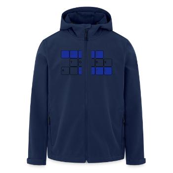 Je suis un geek, je suis un nerd, freak, nerd, - Veste softshell homme en polyester recyclé Stanley/Stella - marine - Devant - AI Model Male 185 light (185cm)