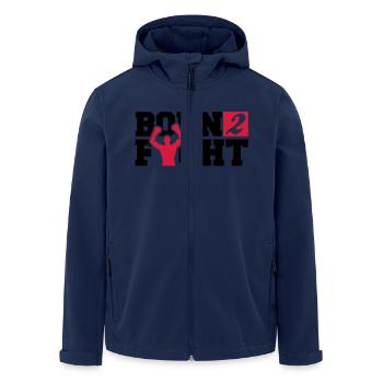 born_2_fight_a2 - Recycelte Männer Softshell-Jacke von Stanley/Stella - Navy - Vorne - AI Model Male 185 light (185cm)