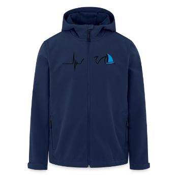 Sailing Pulse - Men’s Recycled Softshell Jacket by Stanley/Stella - navy - Front - AI Model Male 185 light (185cm)