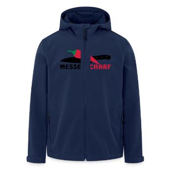 SHARP KNIFE - Men’s Recycled Softshell Jacket by Stanley/Stella - navy - Front - AI Model Male 185 light (185cm)