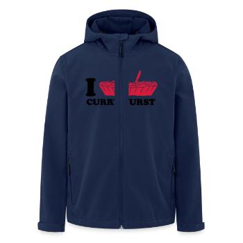 I Love Currywurst - Veste softshell homme en polyester recyclé Stanley/Stella - marine - Devant - AI Model Male 185 light (185cm)