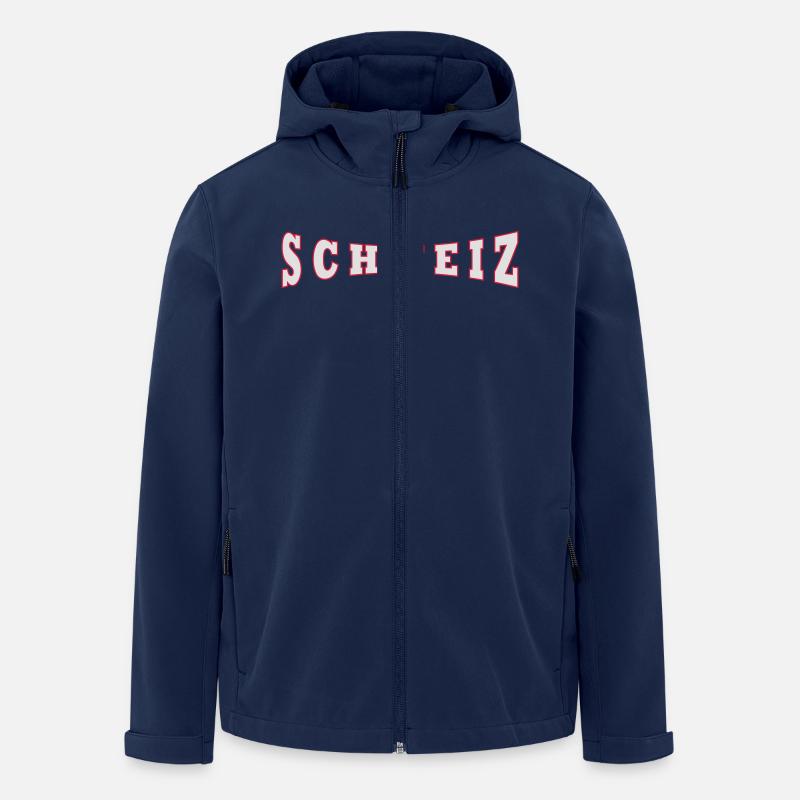 Schweiz - Recycelte Männer Softshell-Jacke von Stanley/Stella - Navy
