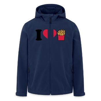 I love Fries - Men’s Recycled Softshell Jacket by Stanley/Stella - navy - Front - AI Model Male 185 light (185cm)