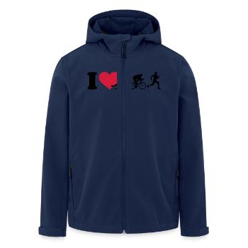 Triathlon - Recycelte Männer Softshell-Jacke von Stanley/Stella - Navy - Vorne - AI Model Male 185 light (185cm)