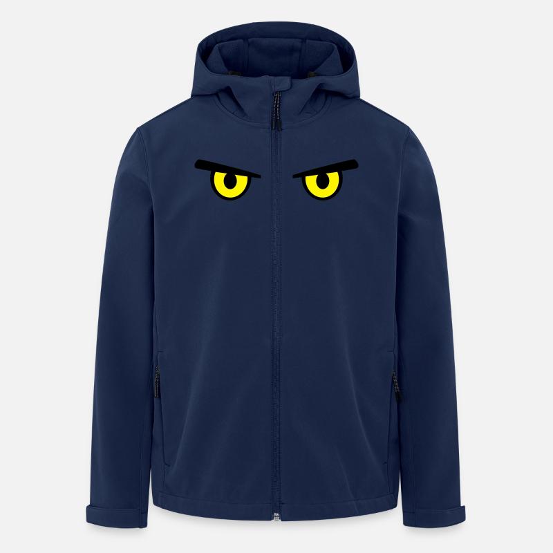 Eule, Augen, Emoji - Recycelte Männer Softshell-Jacke von Stanley/Stella - Navy