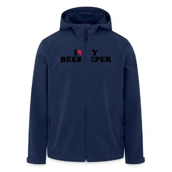 Imker - Recycelte Männer Softshell-Jacke von Stanley/Stella - Navy - Vorne - AI Model Male 185 light (185cm)