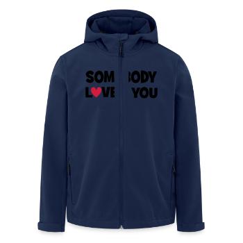Someone loves you - Men’s Recycled Softshell Jacket by Stanley/Stella - navy - Front - AI Model Male 185 light (185cm)