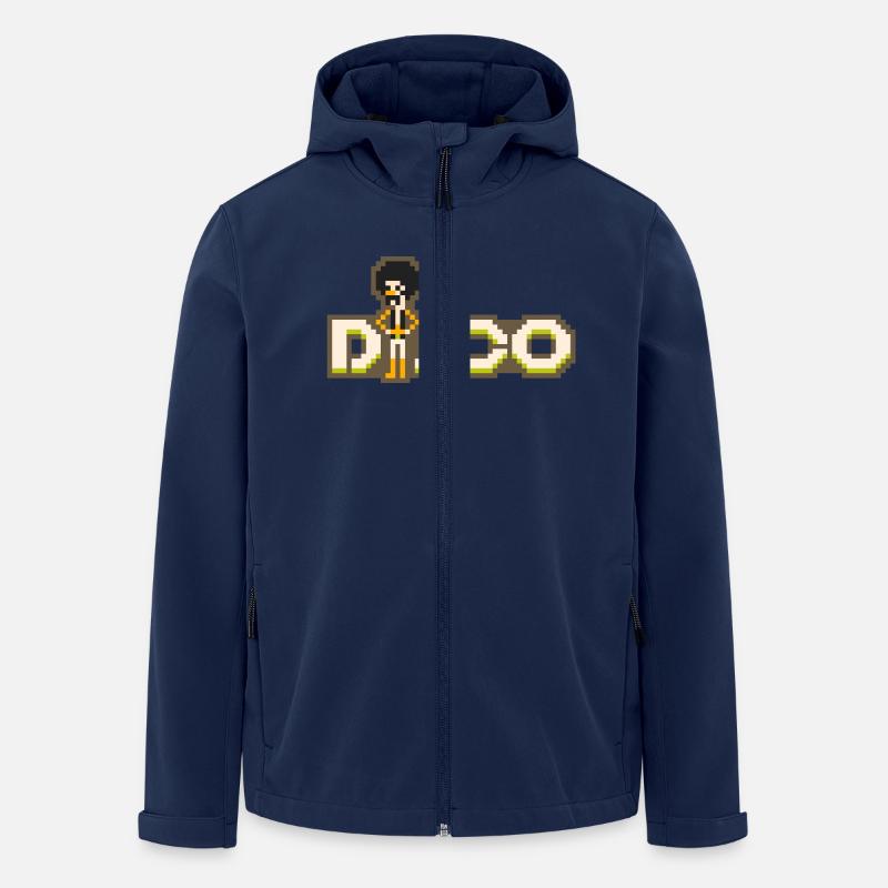 Discothèque 8 bits - Veste softshell homme en polyester recyclé Stanley/Stella - marine
